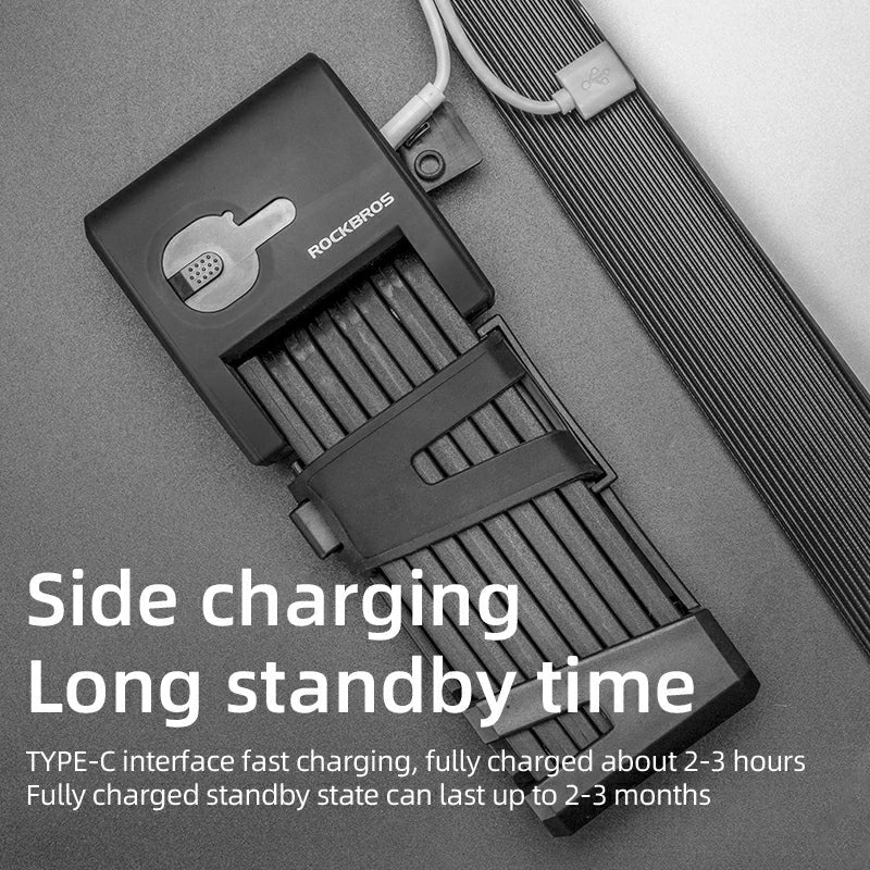 Foldable Smart Bike Lock with Fingerprint Unlock - Image 11