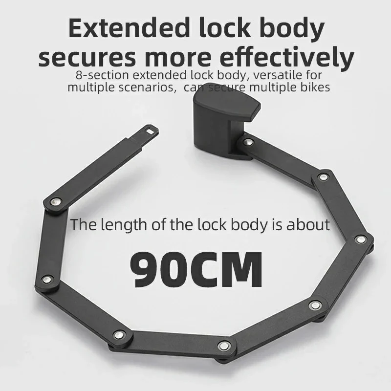 Foldable Smart Bike Lock with Fingerprint Unlock - Image 4