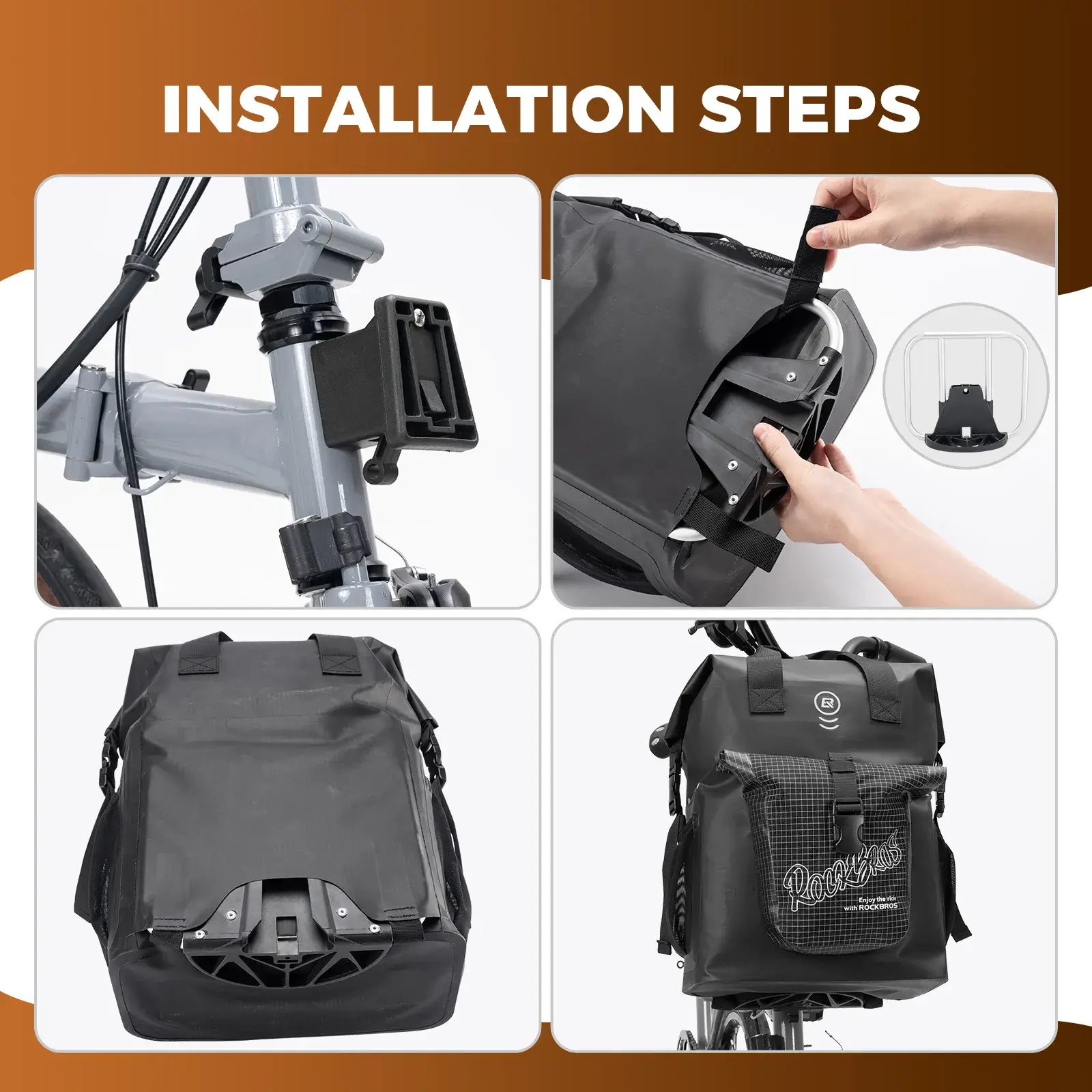 Folding Bike Handlebar Bag - 18L - Image 6