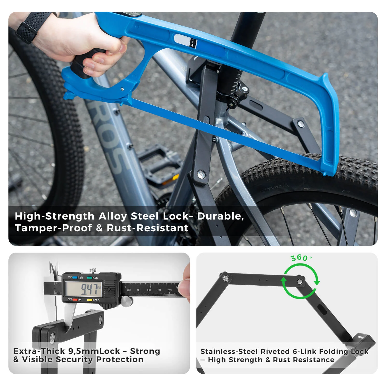 Folding Bike Lock – Sold Secure Gold & ART Certified - Image 5