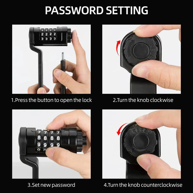 Folding Bike Lock with Password - Image 6