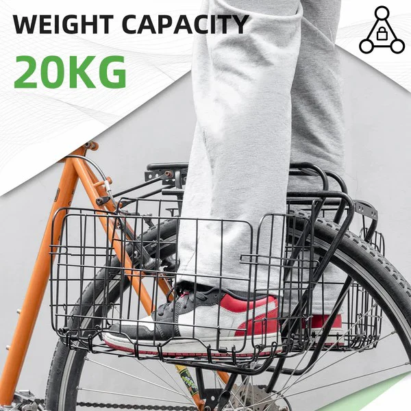 Folding Steel Mesh Bicycle Basket - Image 4