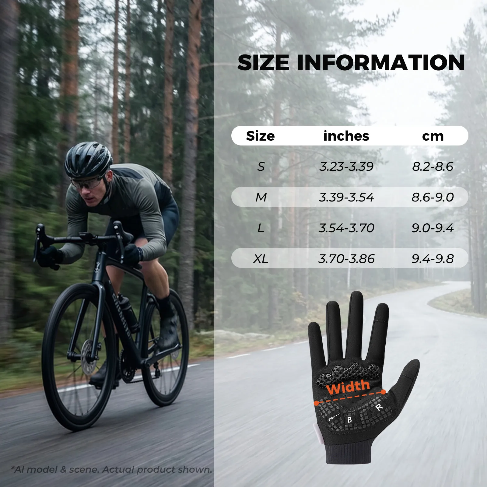 Full Finger Cycling Gloves with 3D Gel Padding - Image 10