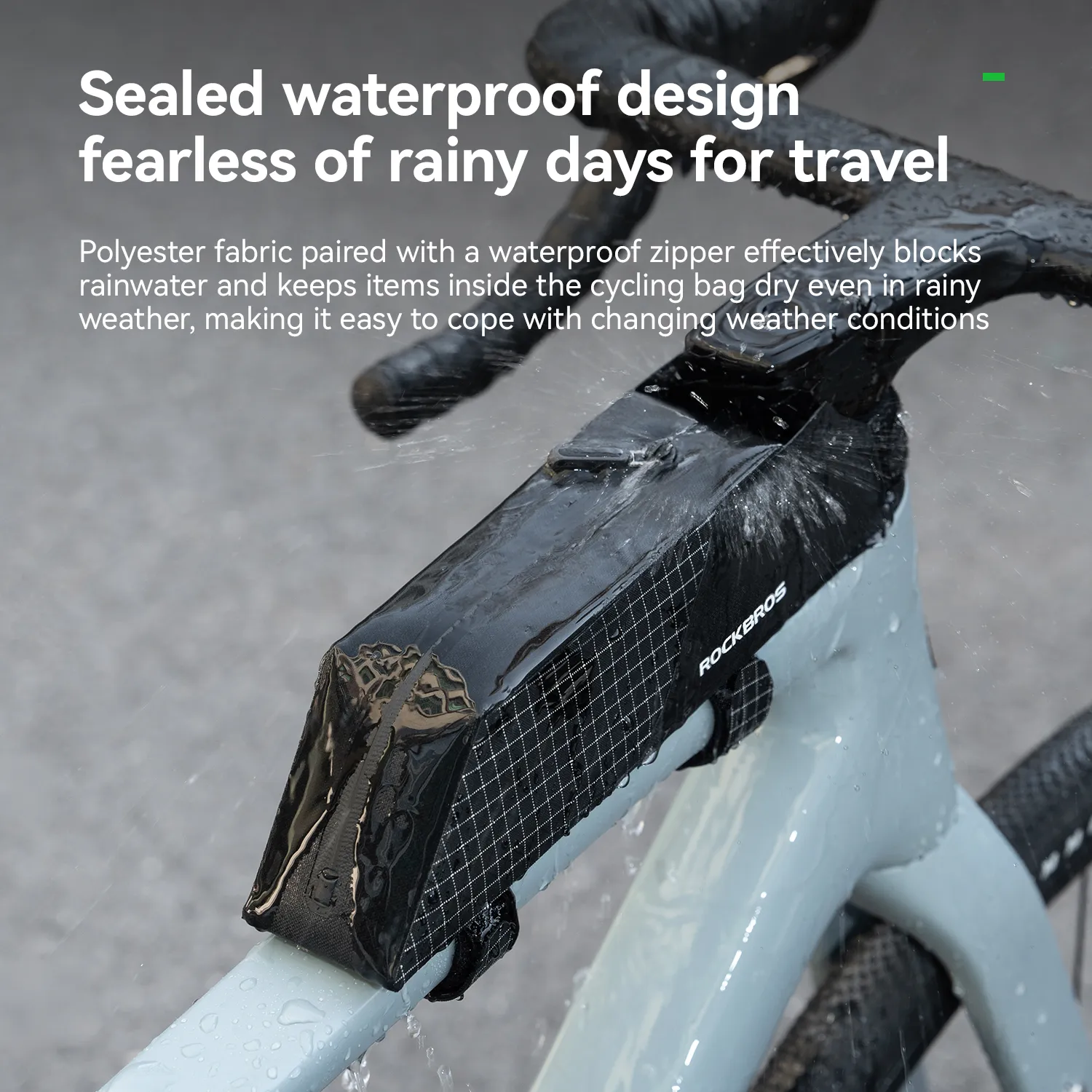 Fully Waterproof Aerodynamic Bike Top Tube Bag - 0.6L - Image 4