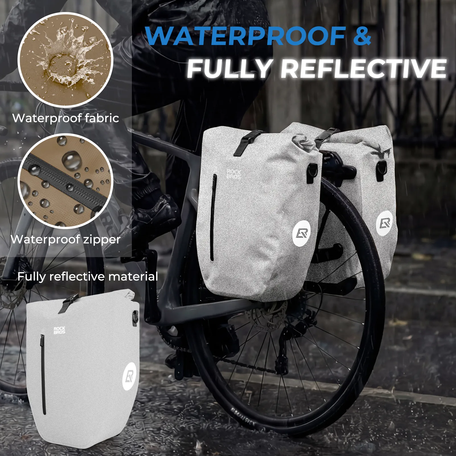 AS-166 Fully Waterproof Bike Pannier - 20L - Image 33