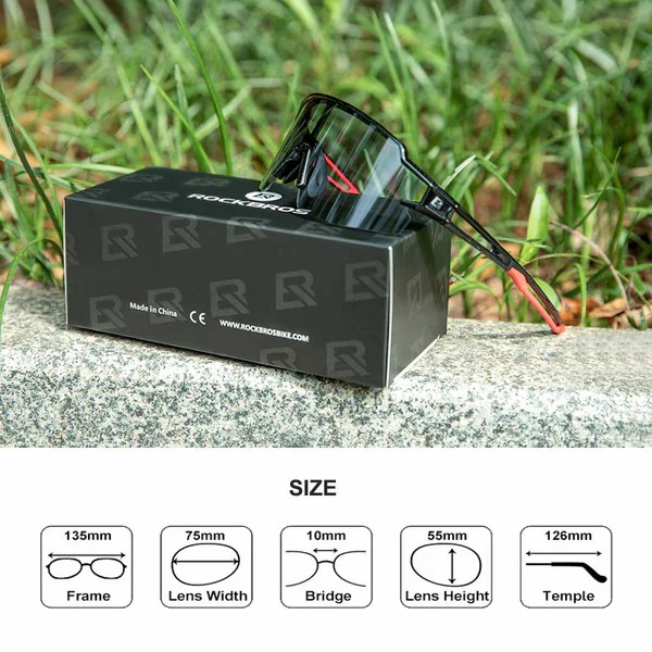 Half Frame Photochromic Cycling Sunglasses - Image 6