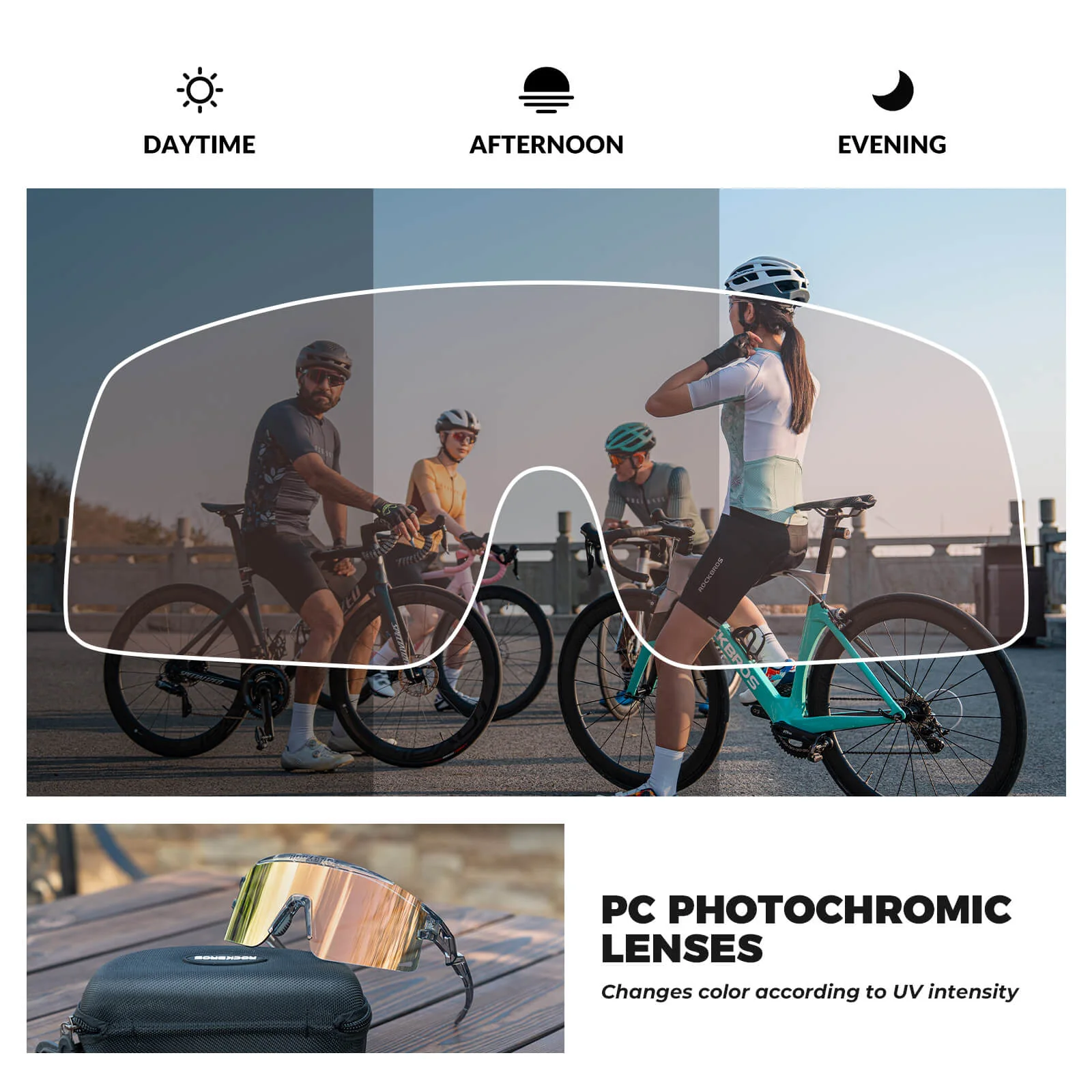 Half Frame Photochromic Cycling Sunglasses - SP337 - Image 10