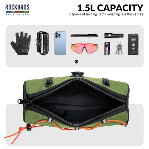 ROAD TO SKY Handlebar Bag with Knob Locking Design-1.5L - Image 12