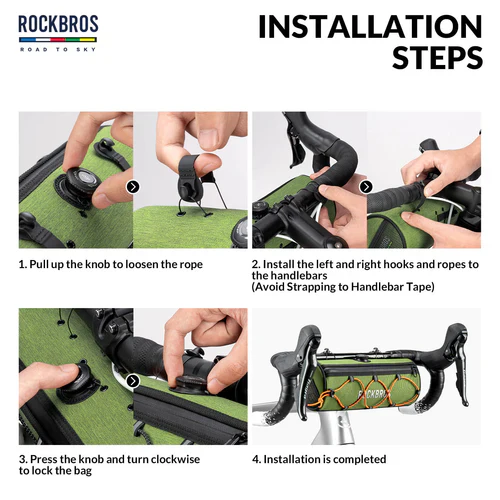 ROAD TO SKY Handlebar Bag with Knob Locking Design-1.5L - Image 15