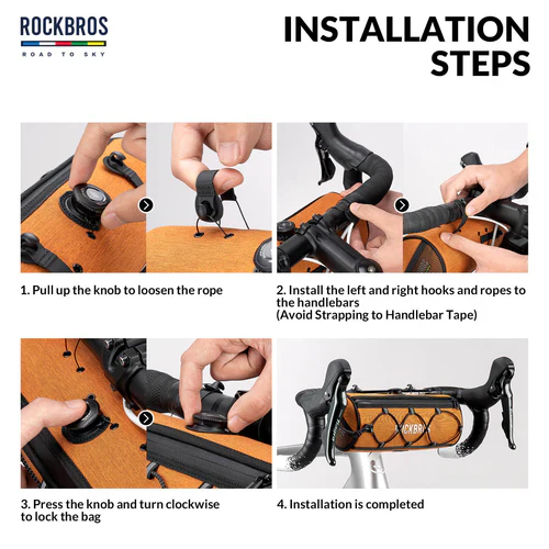 ROAD TO SKY Handlebar Bag with Knob Locking Design-1.5L - Image 31