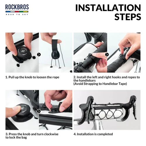 ROAD TO SKY Handlebar Bag with Knob Locking Design-1.5L - Image 39