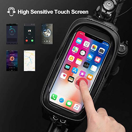 Hard-Shell Bike Top Tube Phone Bag - Image 2