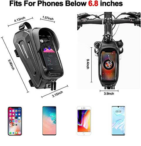 Hard-Shell Bike Top Tube Phone Bag - Image 6