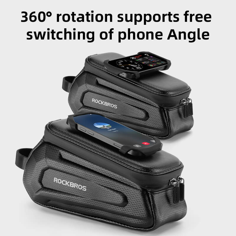 Hard-Shell Top Tube Bike Phone Bag - Image 3