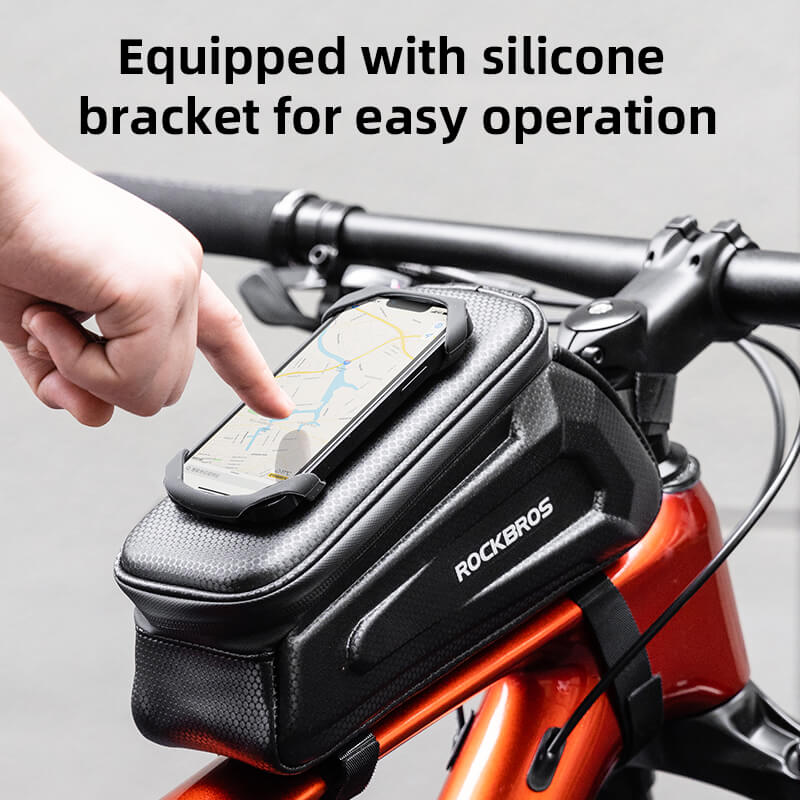 Hard-Shell Top Tube Bike Phone Bag - Image 4