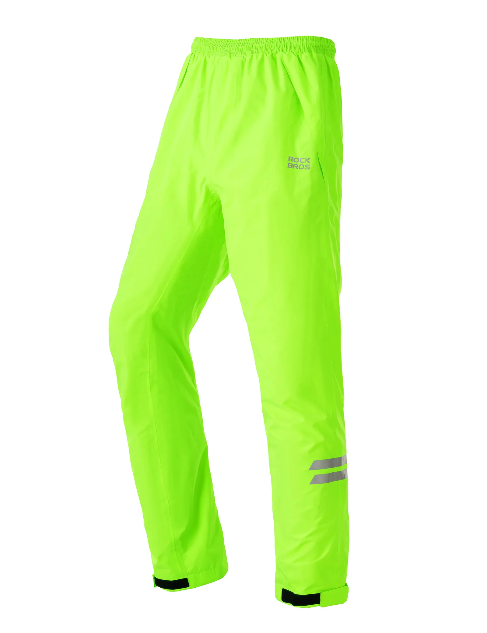 Hi-Vis Fluorescent Green Cycling Rain Pants