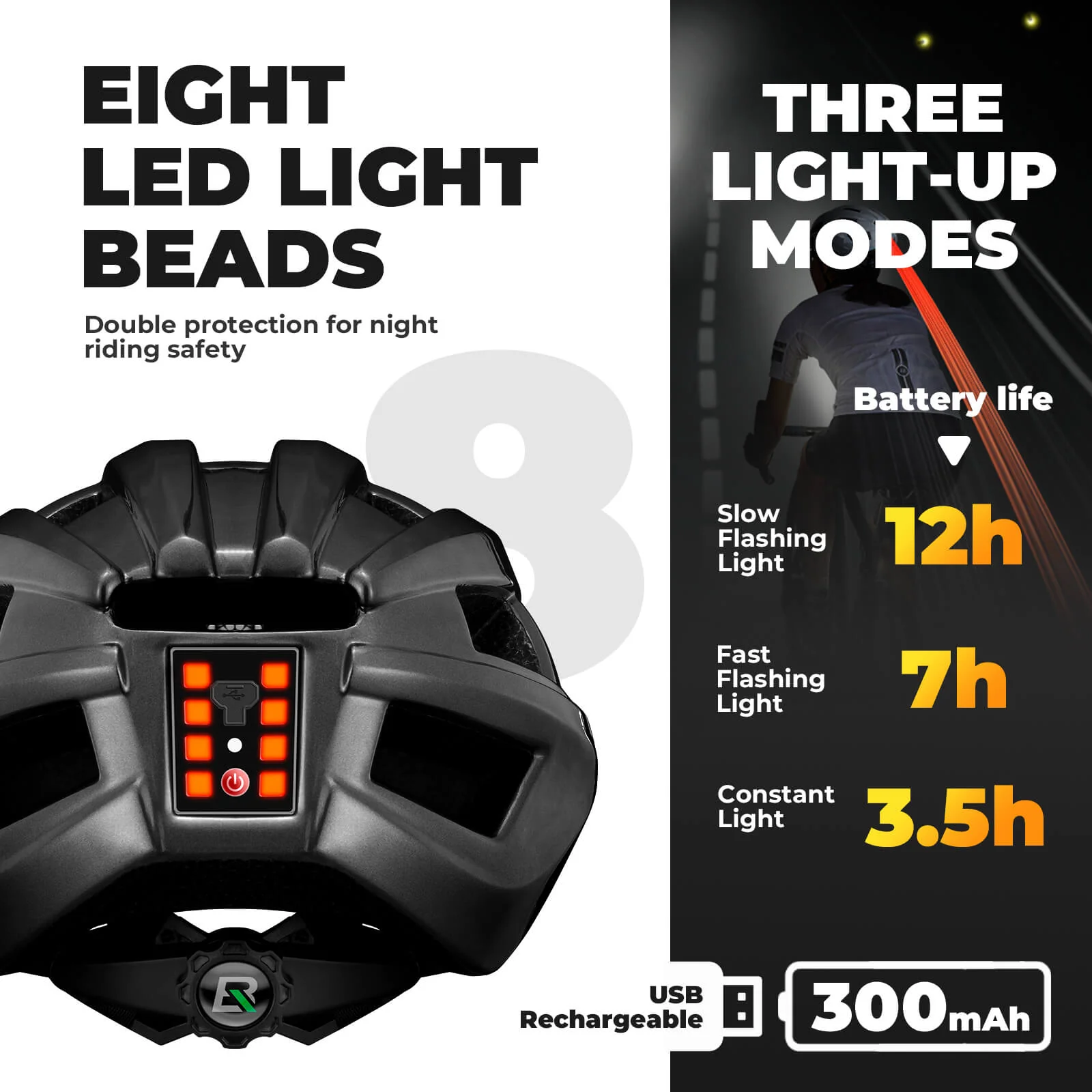 Hill Bike Helmet With Rear Light - Image 6