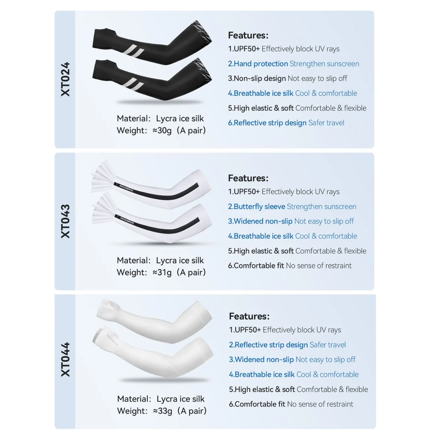 Ice Silk Cycling Arm Sleeves - Image 10