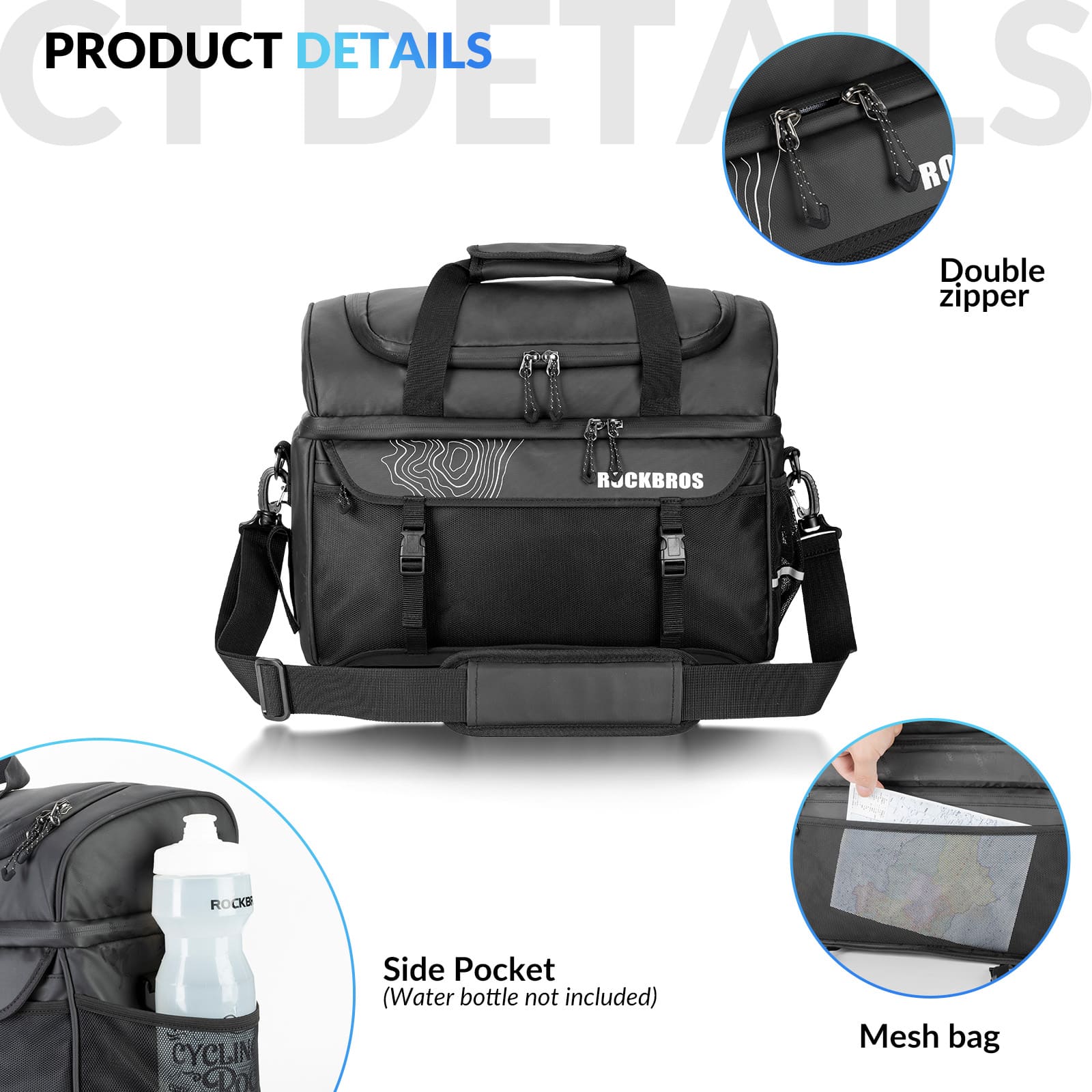 Insulated Bike Rear Rack Cooler Pannier – 11L - Image 7