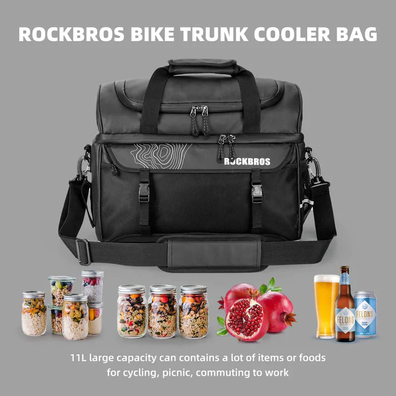 Insulated Bike Rear Rack Cooler Pannier – 11L - Image 8