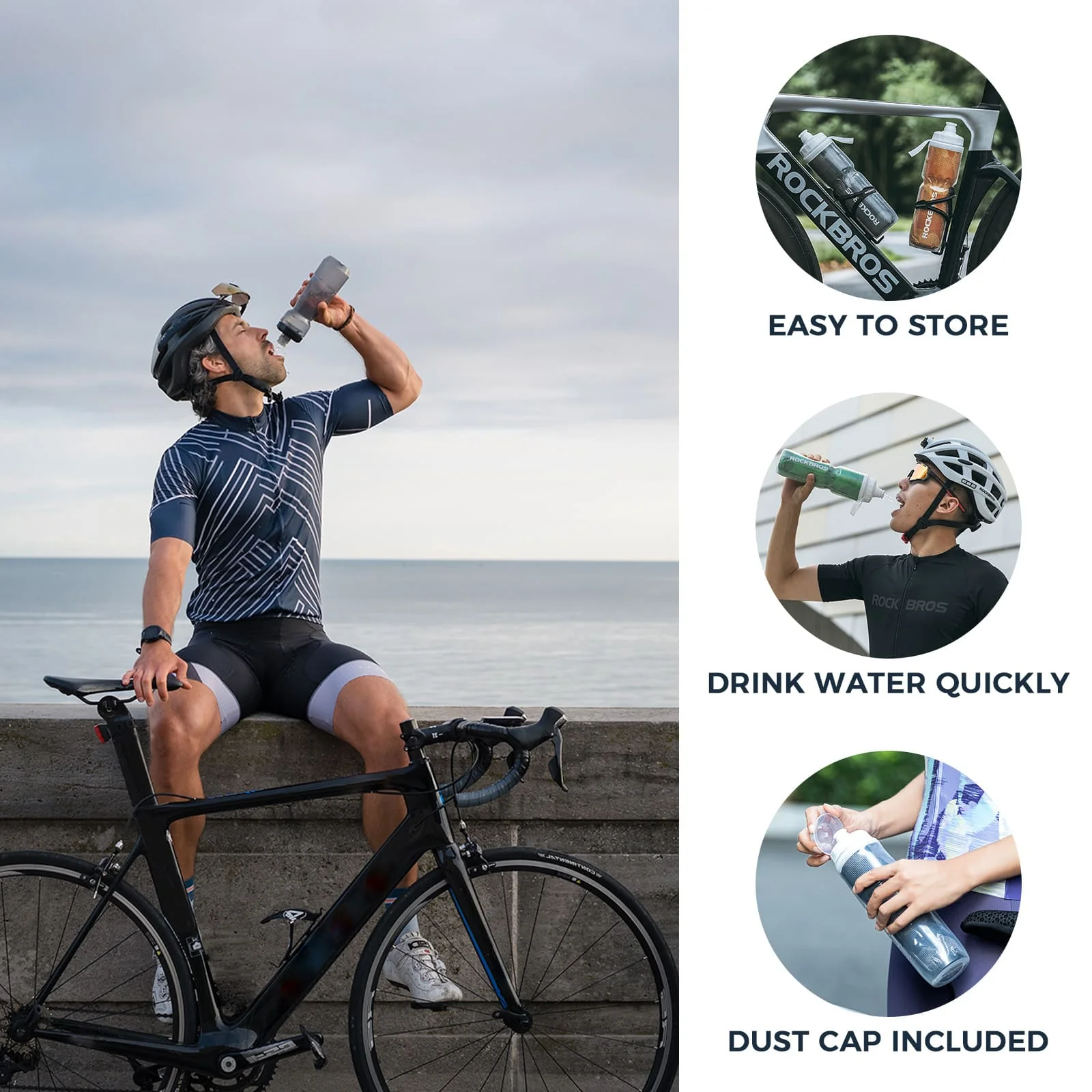 Insulated Leak-Proof Bike Water Bottle - 24OZ - Image 11