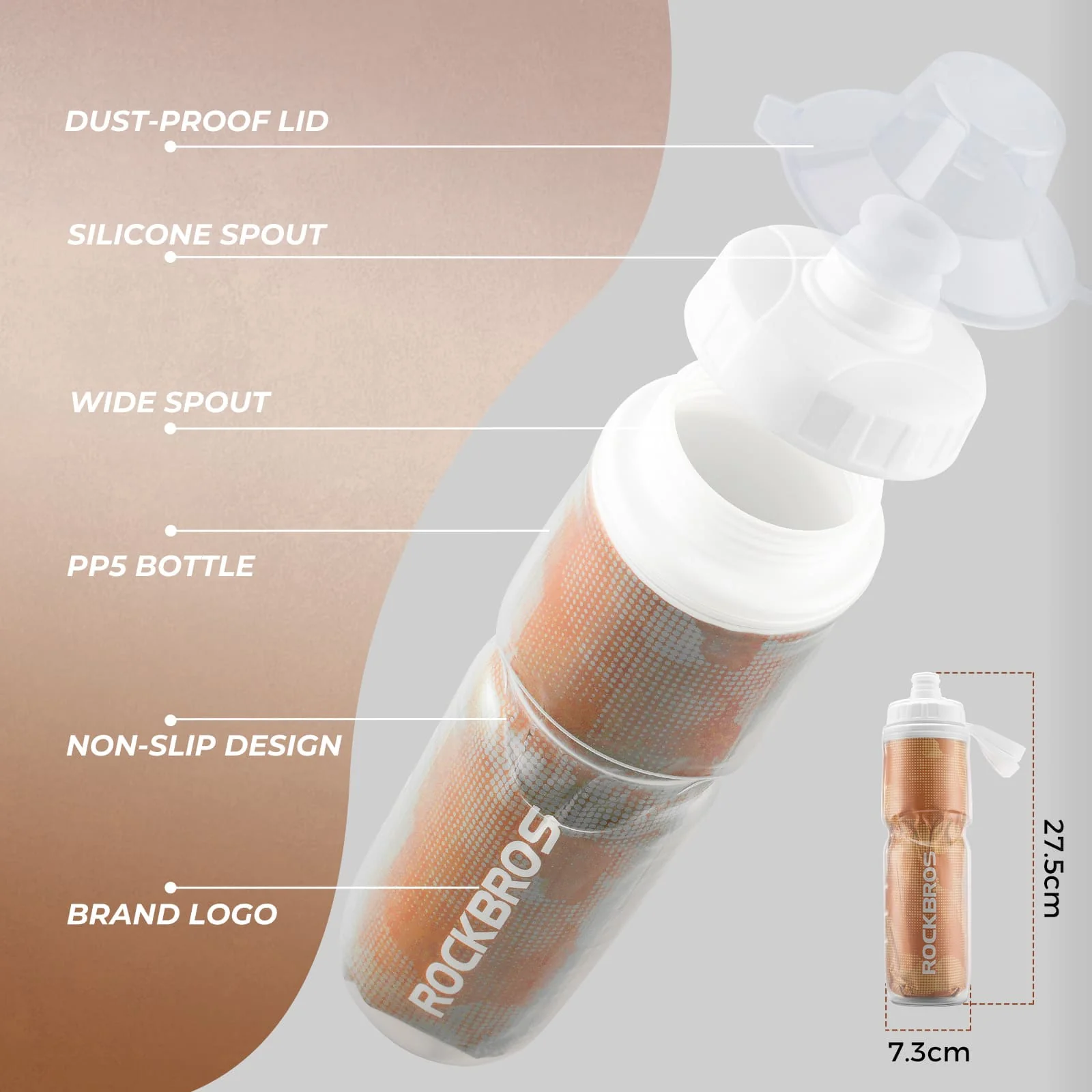Insulated Leak-Proof Bike Water Bottle - 24OZ - Image 7