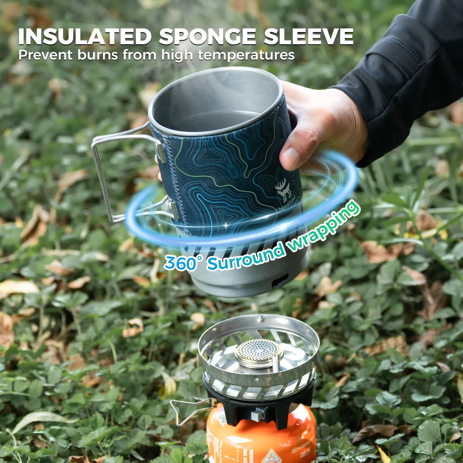 Integrated Heat Exchange Camping Stove System-0.6L - Image 7