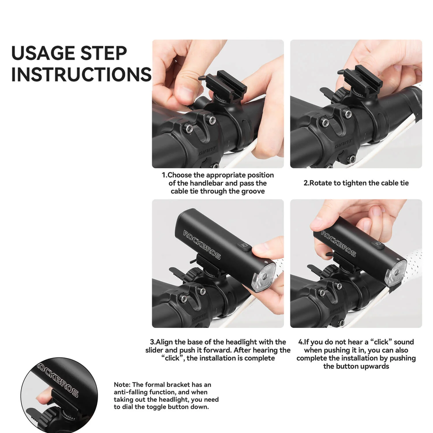 JHL 1200 Lumen Bike Front Light - Image 8
