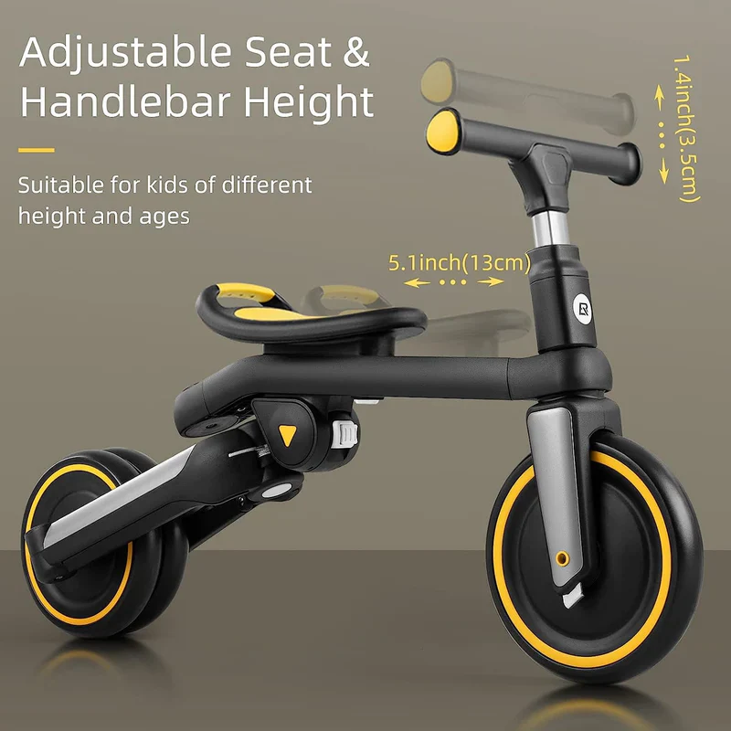 Kids 3-in-1 Tricycle with Adjustable Seat - Image 12