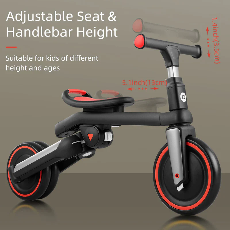 Kids 3-in-1 Tricycle with Adjustable Seat - Image 13
