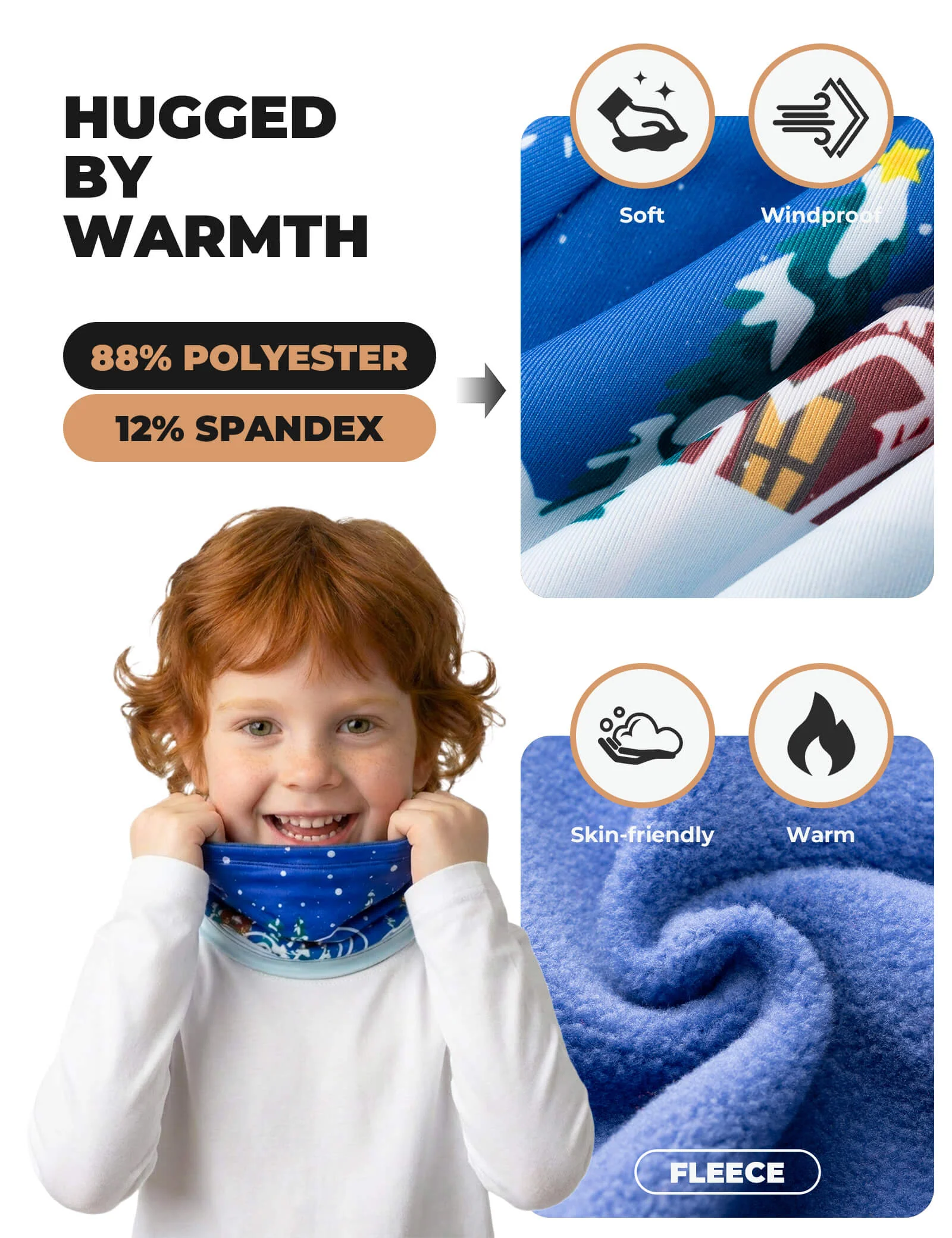Kids Fleece Warm Face Cover & Neck Gaiter - Image 11