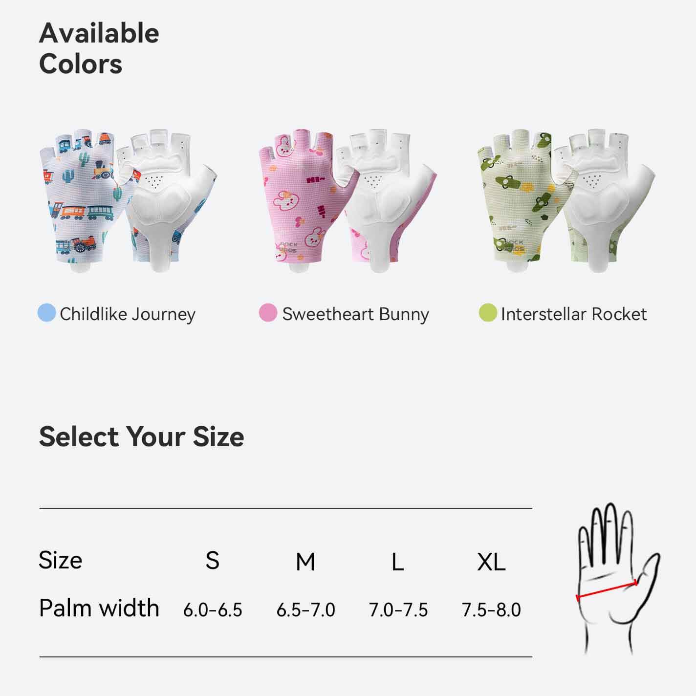 Kids Half Finger Cycling Gloves - Image 4