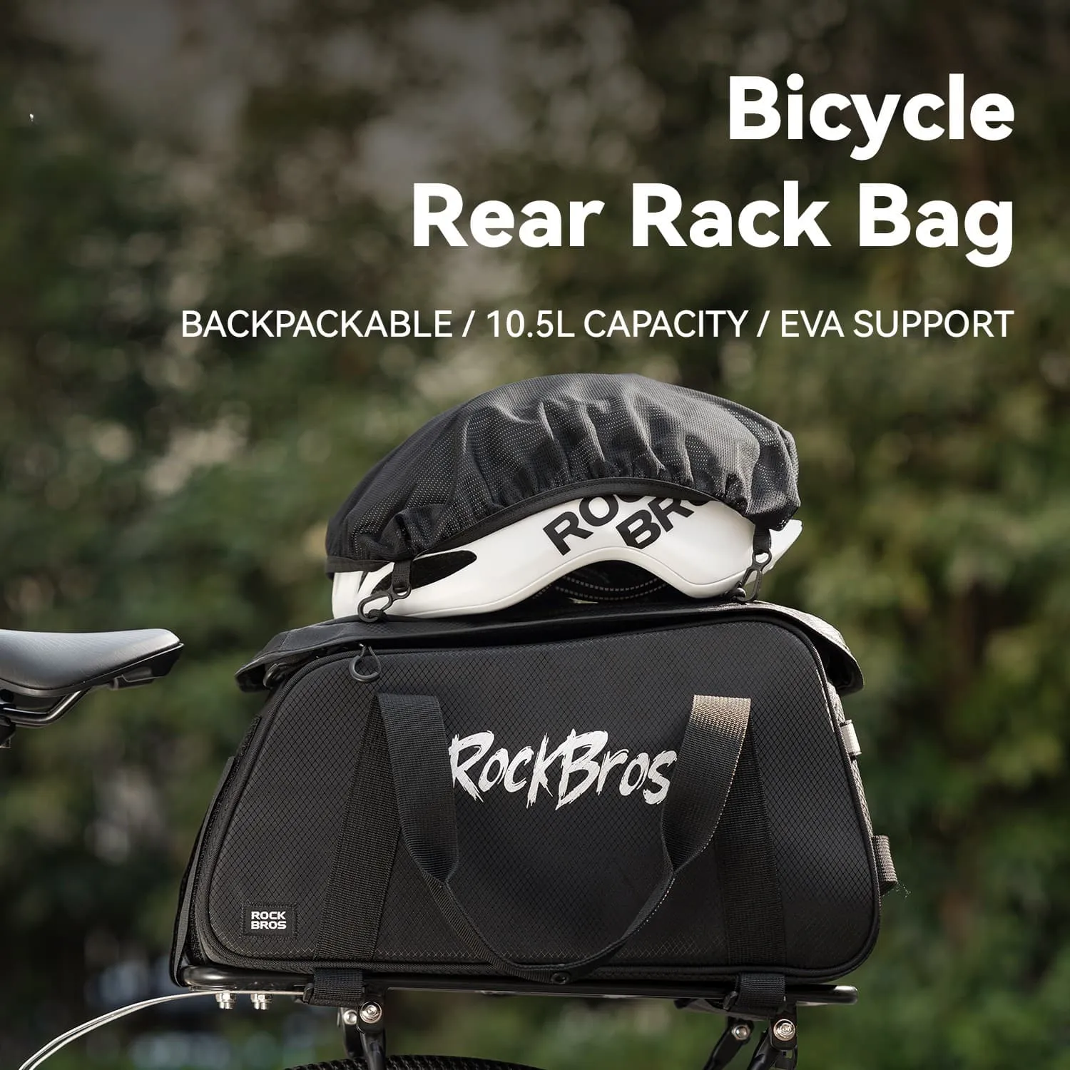 Large Capacity Bike Rear Rack Bag Backpack - Image 2