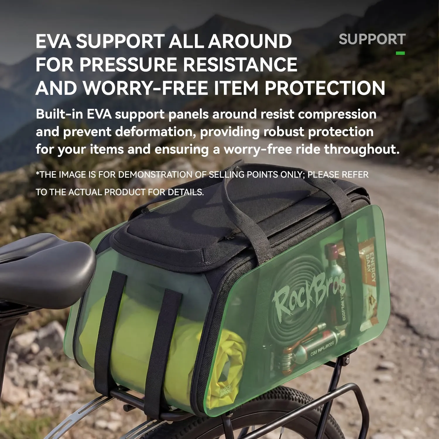 Large Capacity Bike Rear Rack Bag Backpack - Image 3