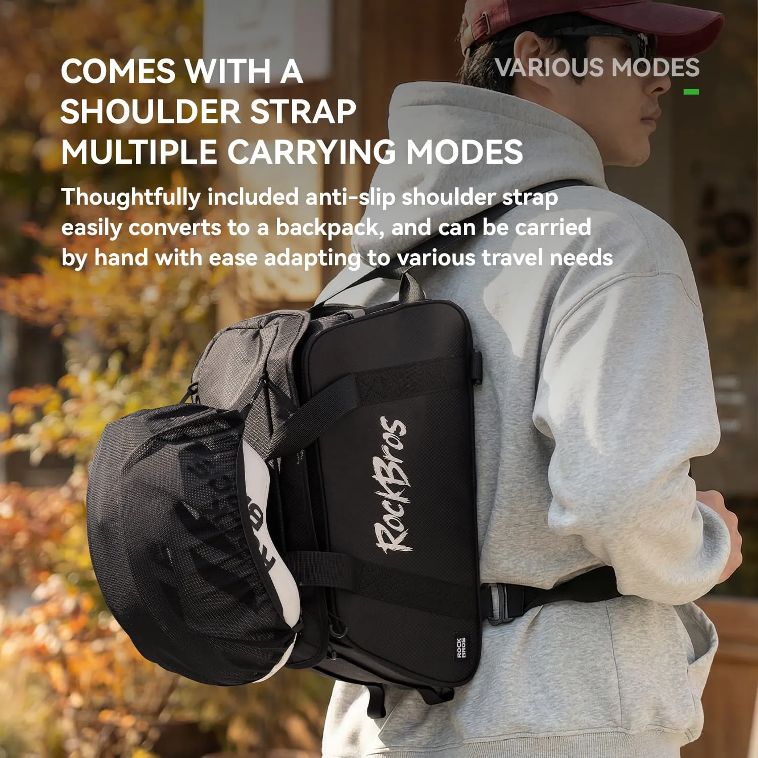 Large Capacity Bike Rear Rack Bag Backpack - Image 4