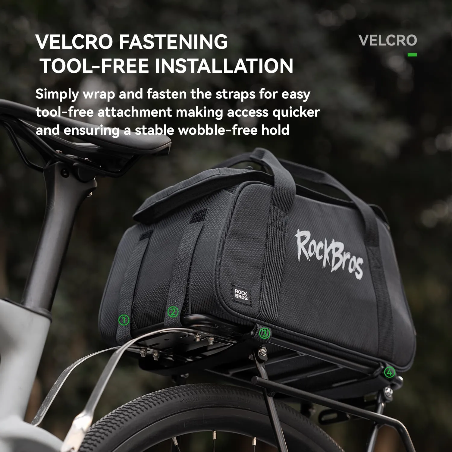 Large Capacity Bike Rear Rack Bag Backpack - Image 5