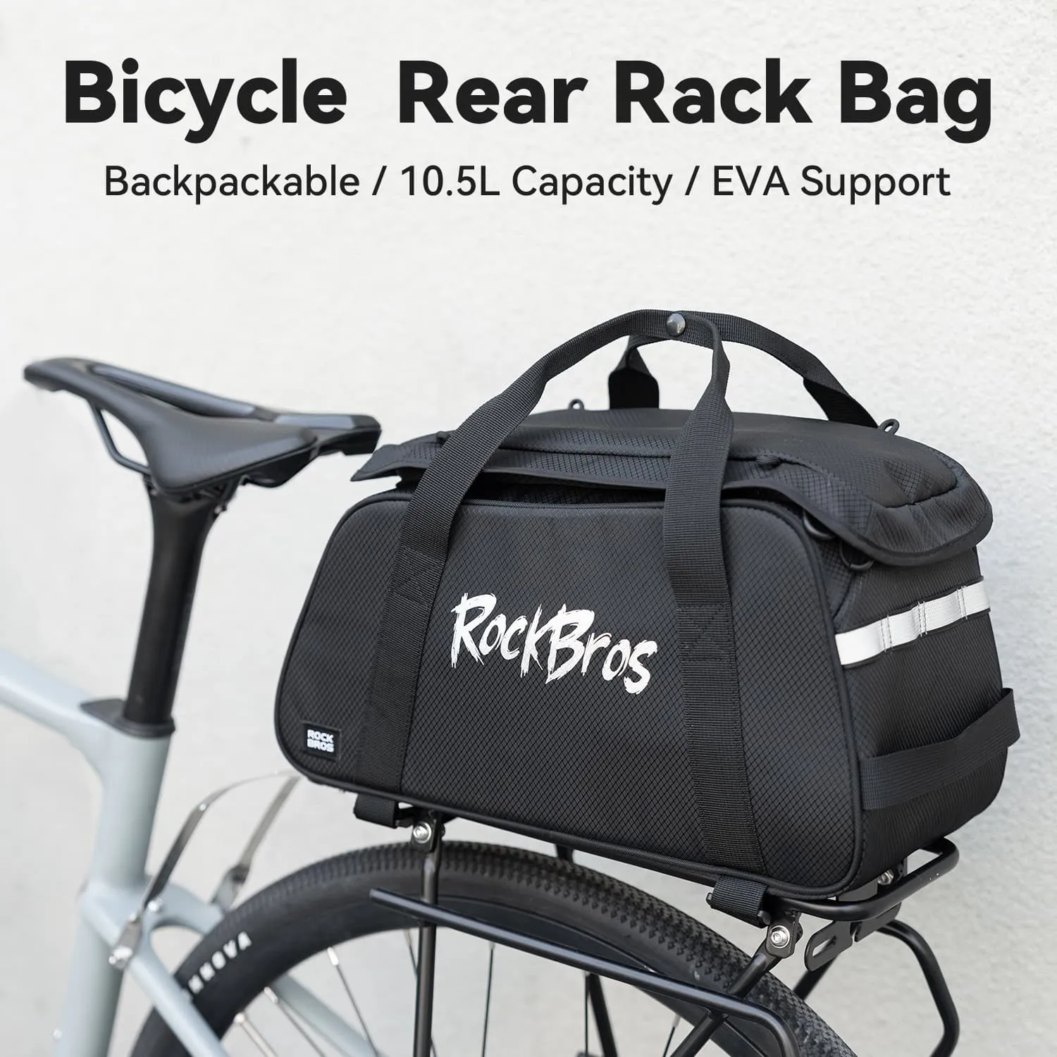 Large Capacity Bike Rear Rack Bag Backpack - Image 9