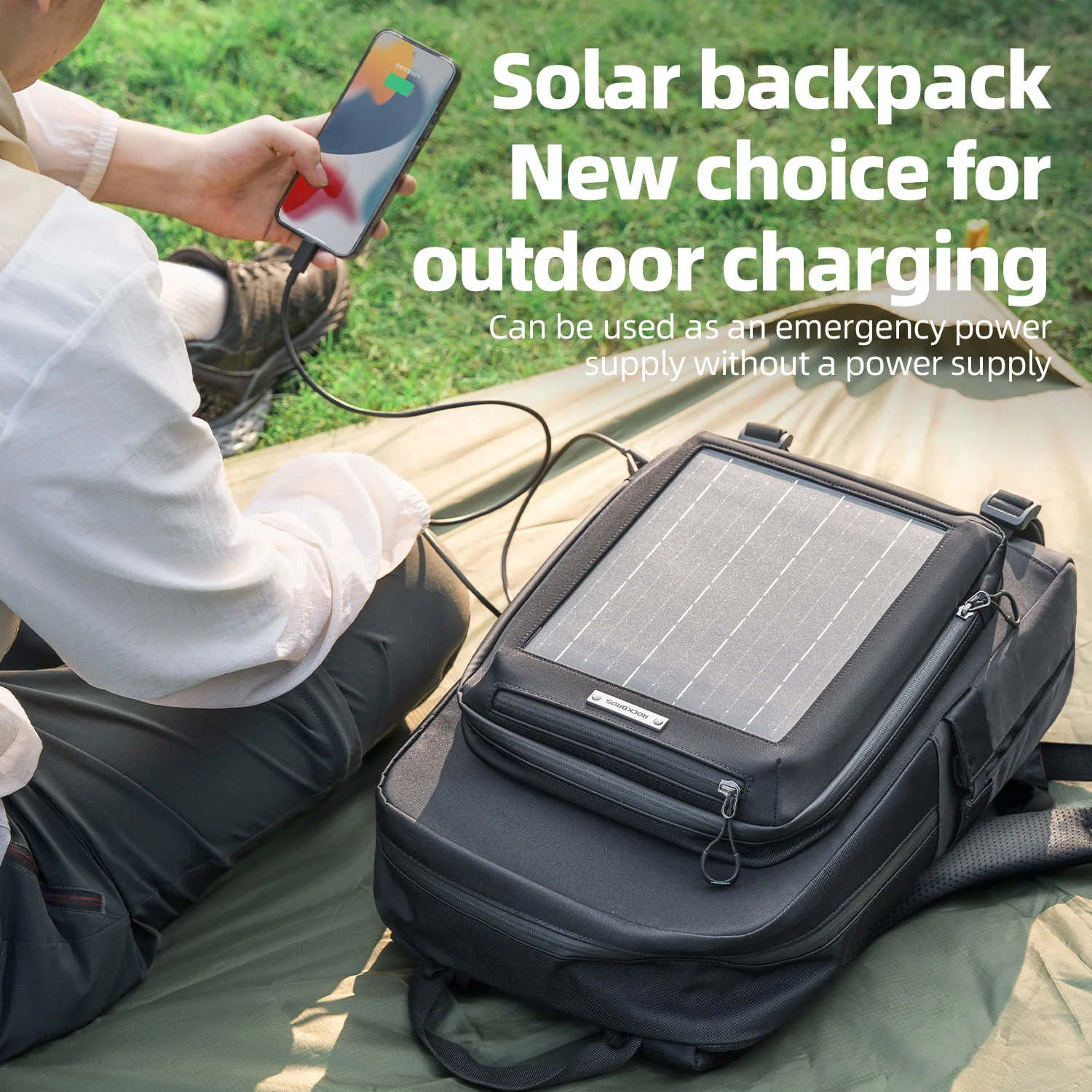 Large Capacity Solar-Powered Cycling Backpack-20L - Image 8