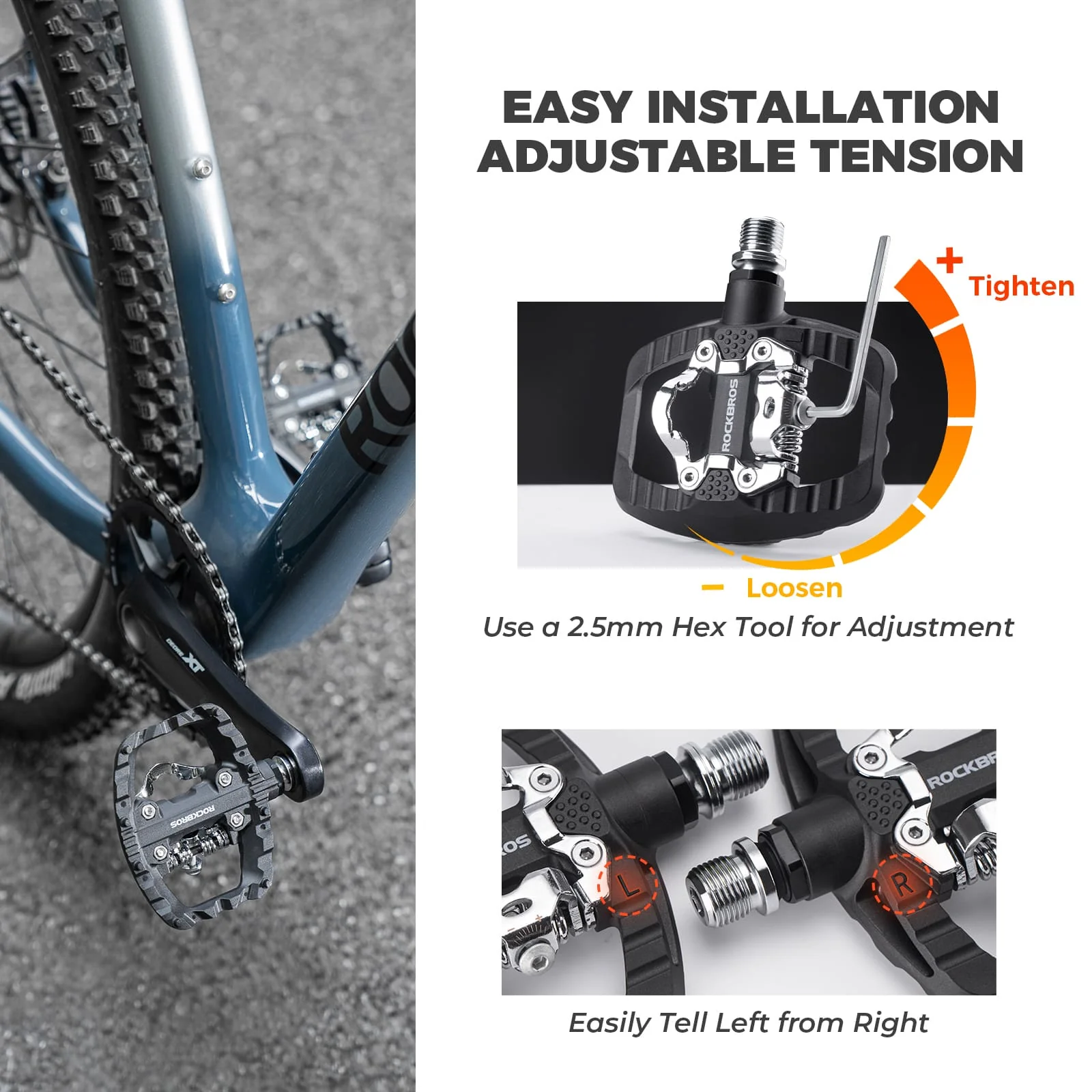 Lightweight Nylon Half-Clip Flat Bike Pedals - Image 7
