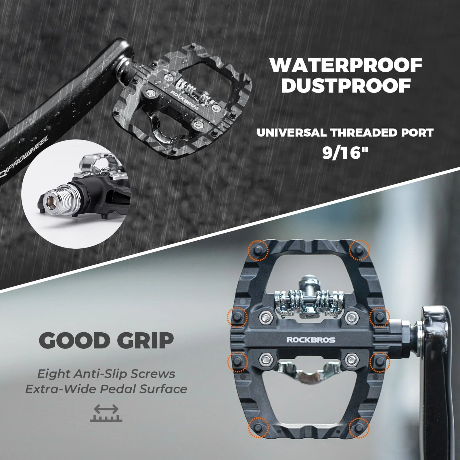 Lightweight Nylon Half-Clip Flat Bike Pedals - Image 8