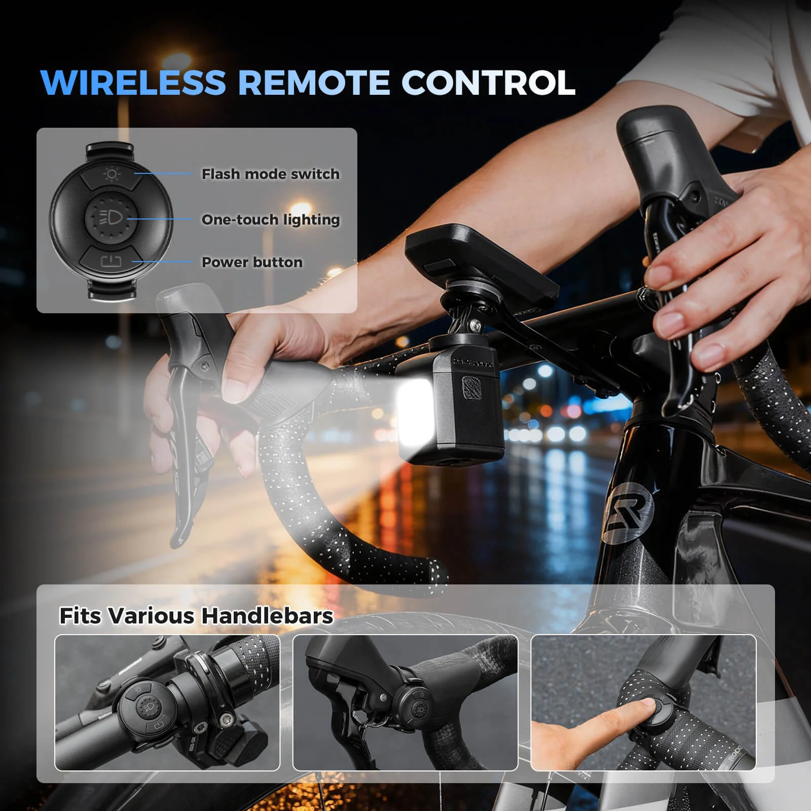 M8 Handlebar Mounted Smart Bike Front Light - Image 7