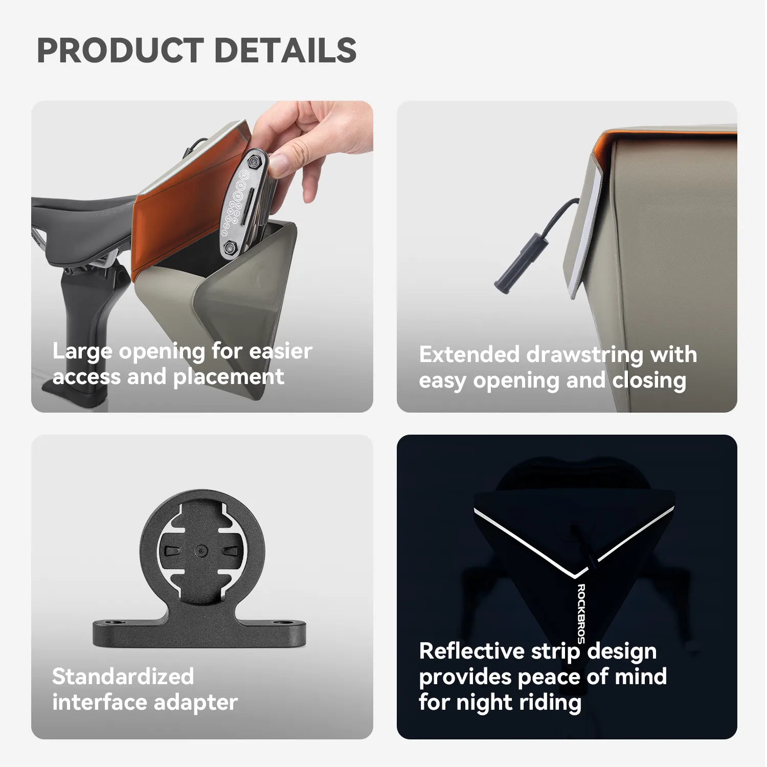 Magnetic Quick Release Bike Saddle Bag - Image 11