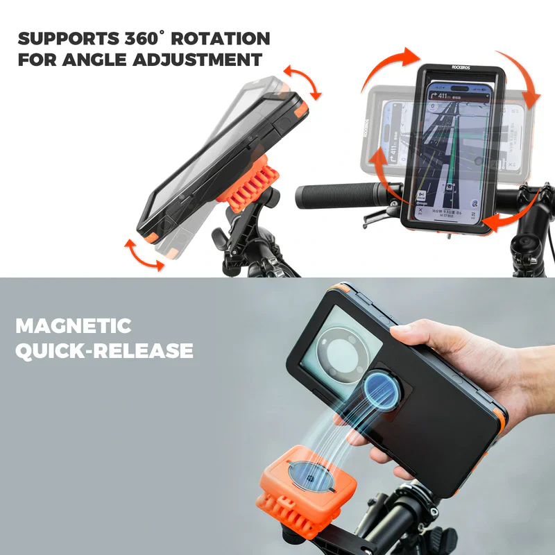 Magnetic Quick-Release Waterproof Bike Phone Mount with Touchscreen - Image 6