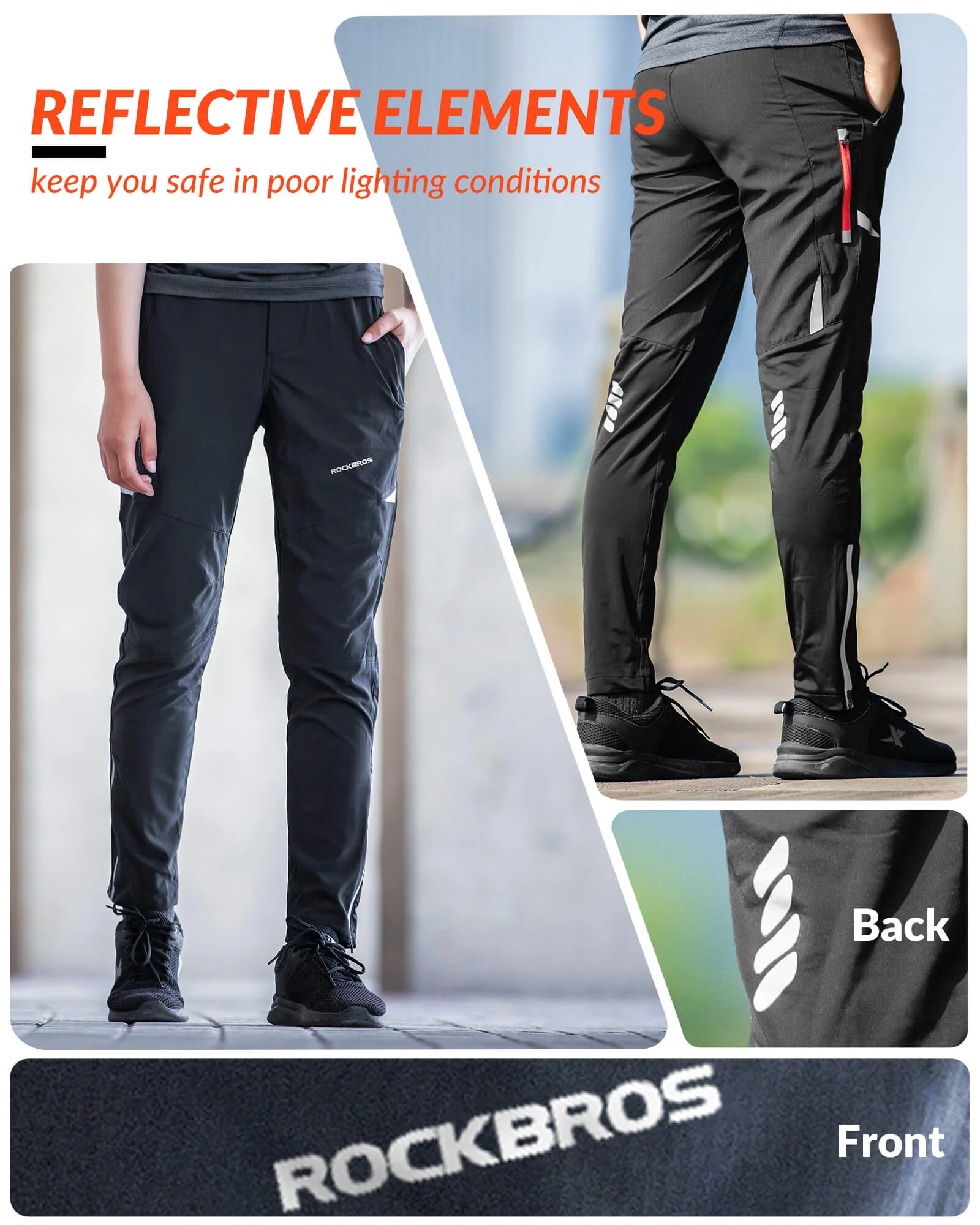 Men's Thermal Fleece Windproof Cycling Pants - Image 6