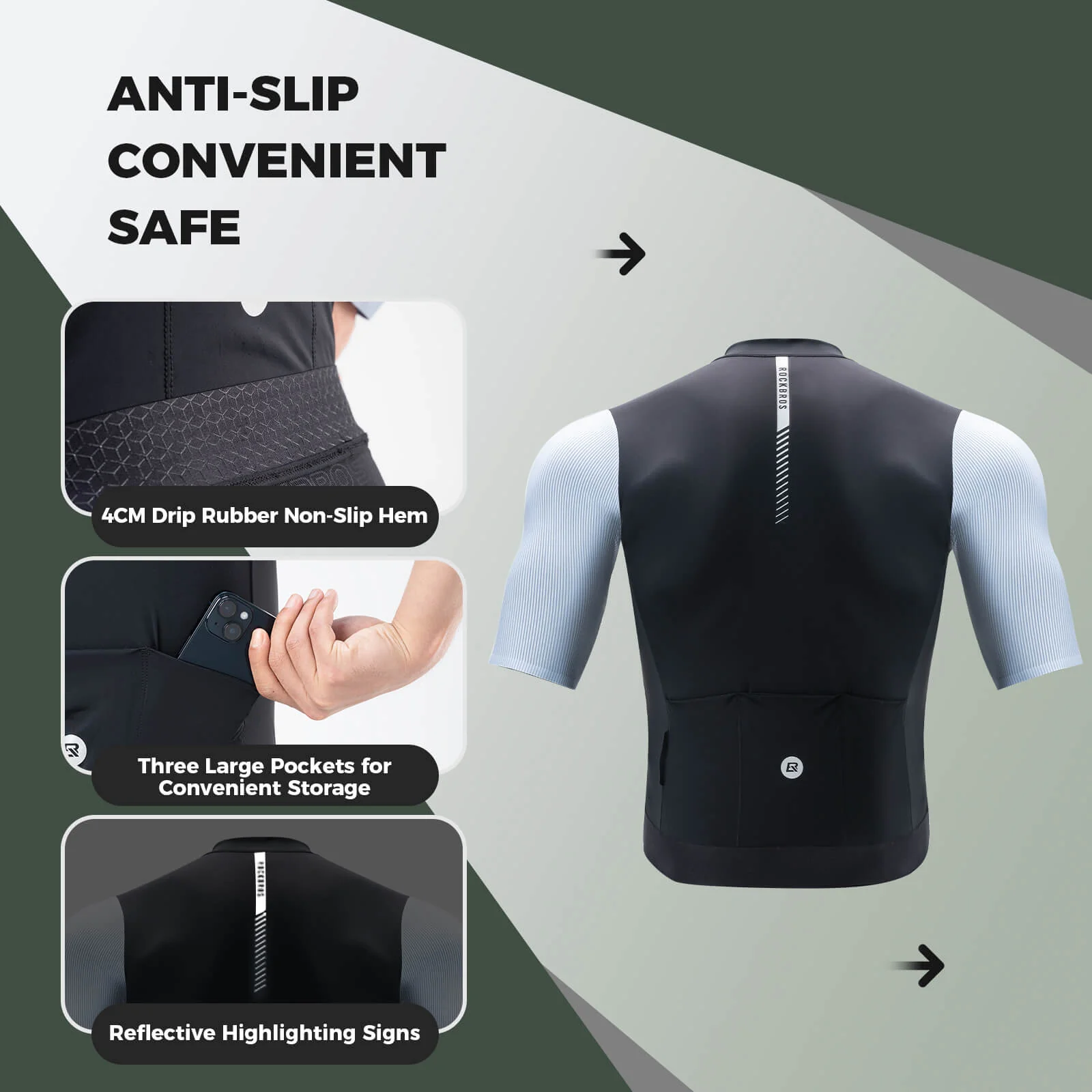 Men's Breathable Short-Sleeve Cycling Jersey - Image 6