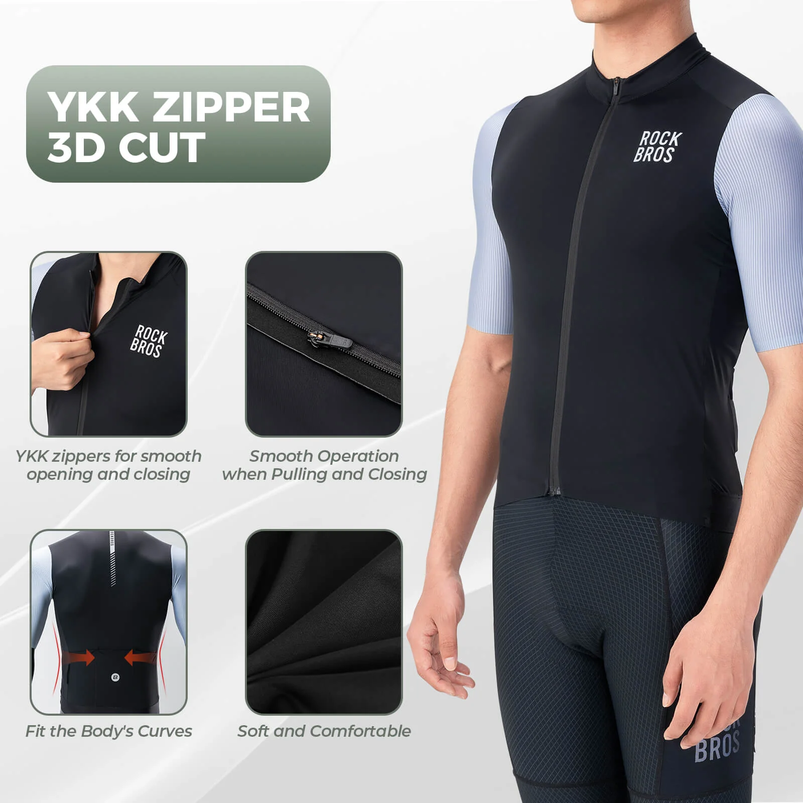 Men's Breathable Short-Sleeve Cycling Jersey - Image 8