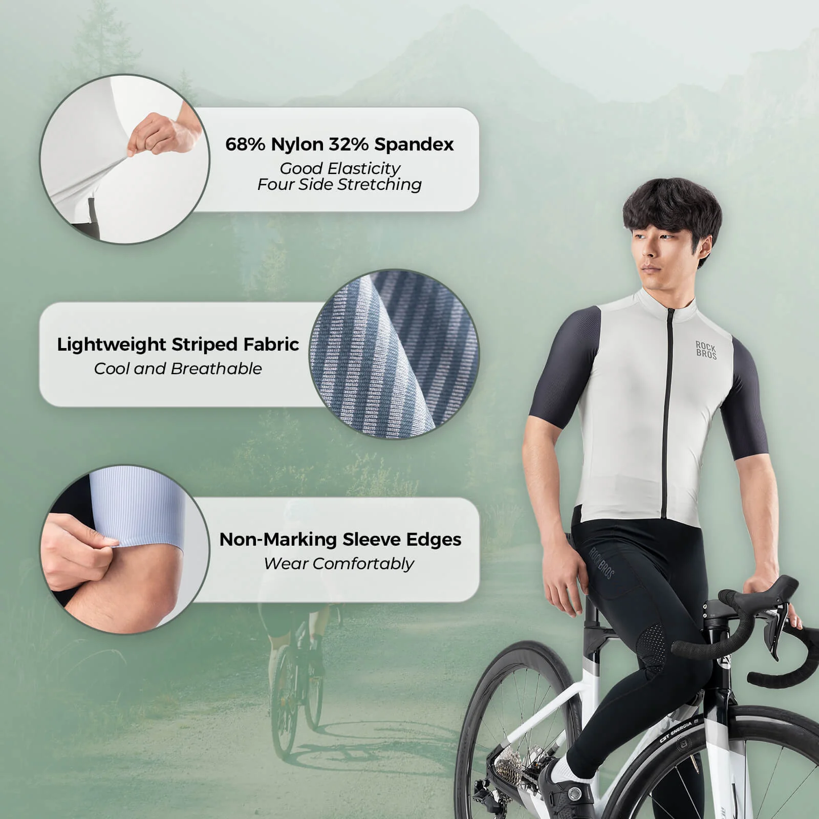 Men's Breathable Short-Sleeve Cycling Jersey - Image 9