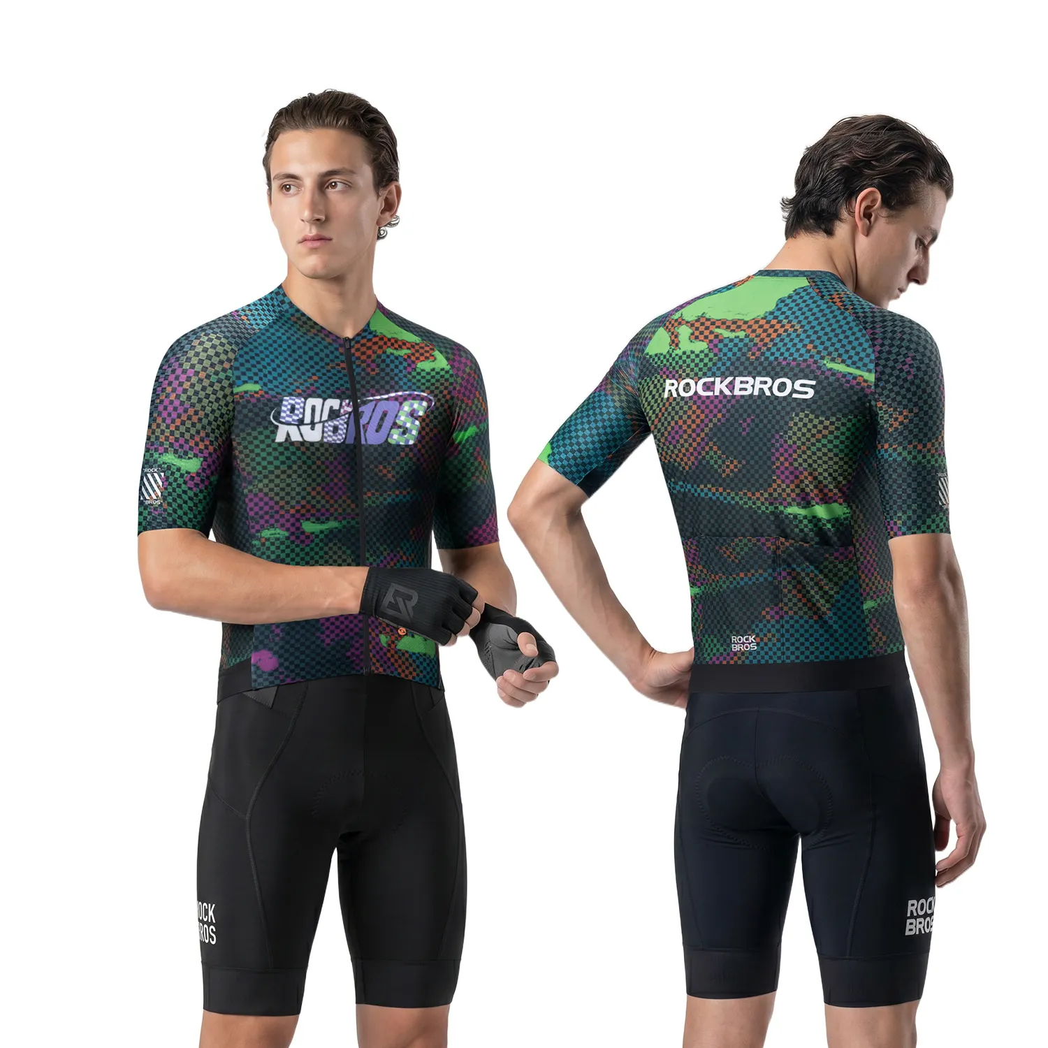 Men's Reflective Breathable Short Sleeve Cycling Jersey - Image 2