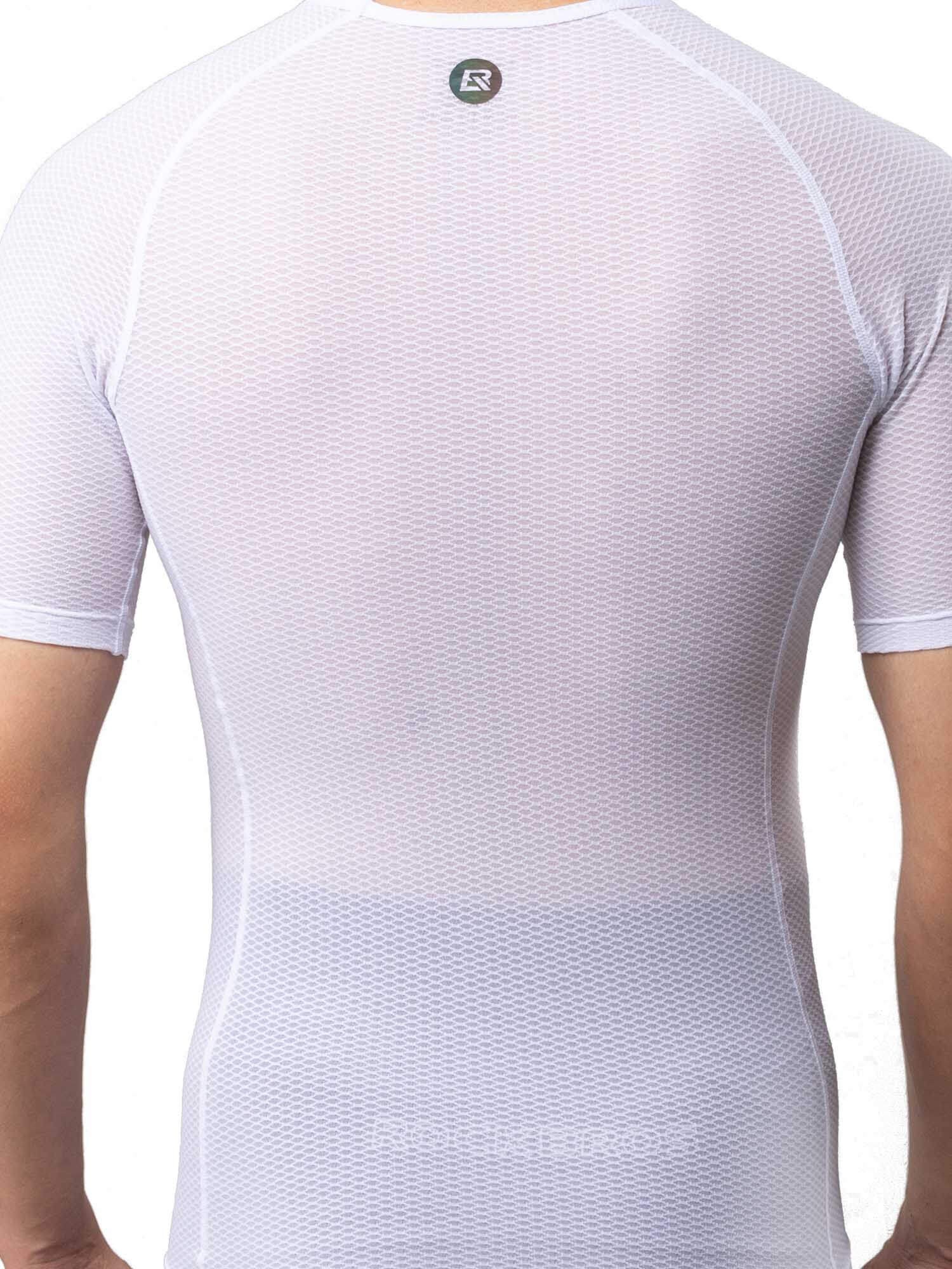 Men's White Short-Sleeve Cycling Base Layer - Image 3