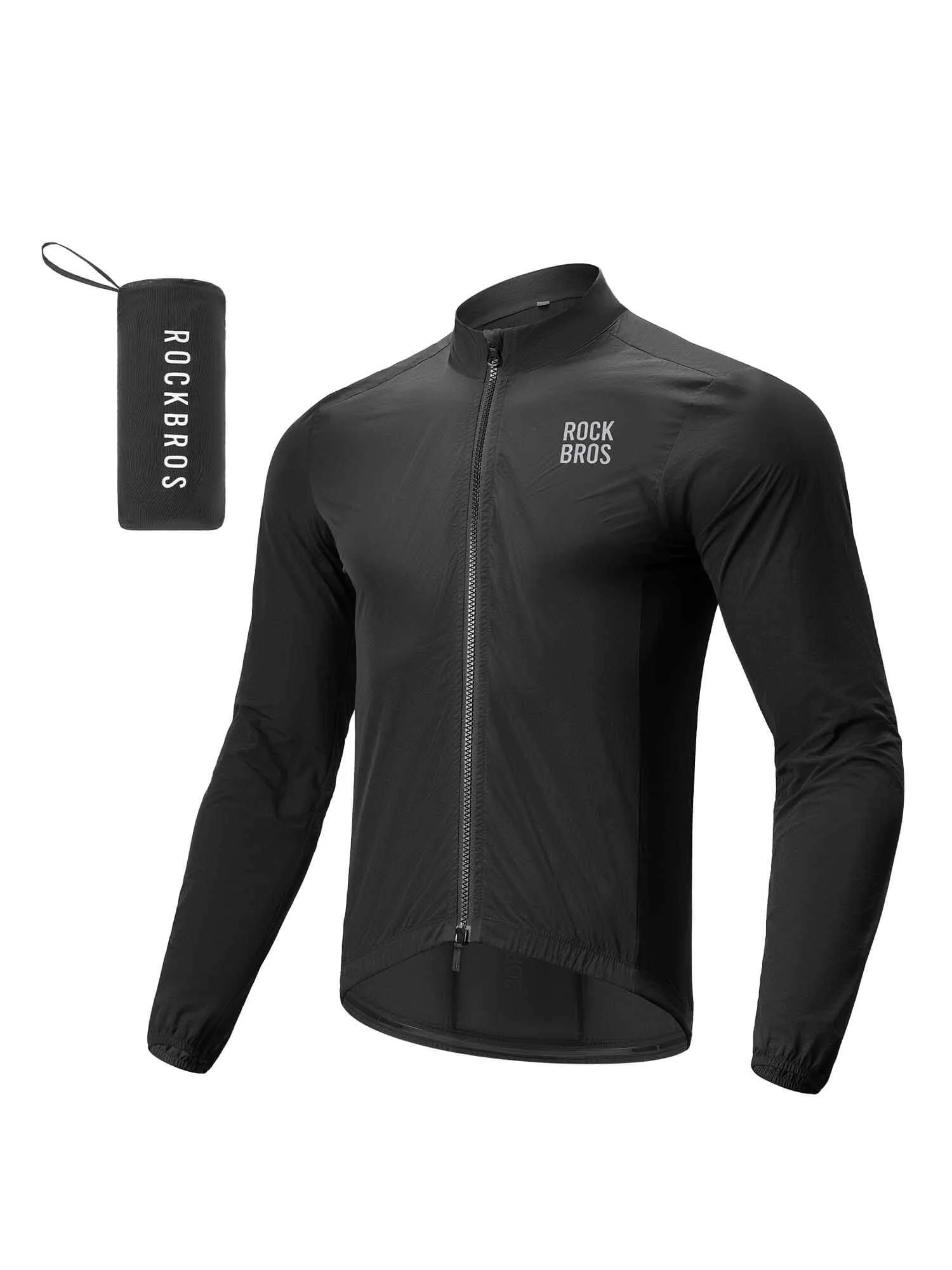 Men's Windproof Cycling Jacket Foldable Bike Windbreaker - Image 3